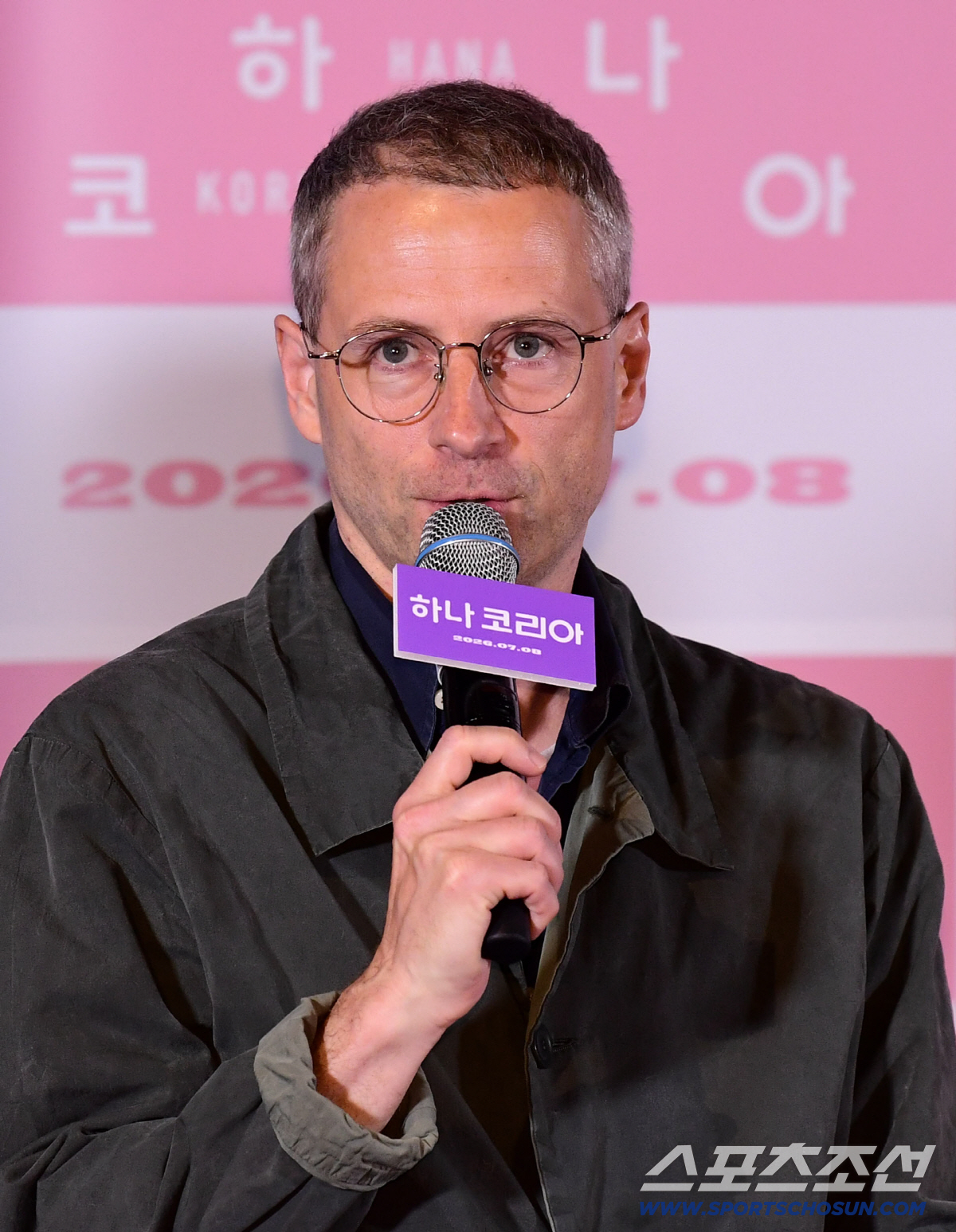 26일 CGV용산에서 영화 '하나 코리아' 언론시사회가 열렸다. 시사회 마치고 기자간담회 참석한 프레드릭 쇨베르 감독. 용산=송정헌 기자 songs@sportschosun.com/2026.06.26/