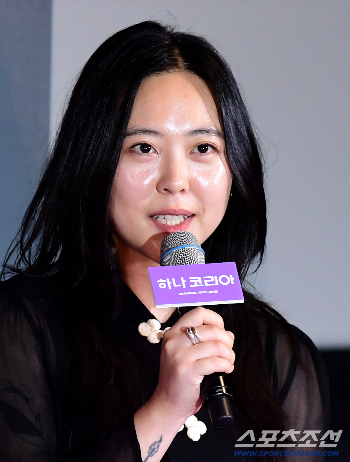 26일 CGV용산에서 영화 '하나 코리아' 언론시사회가 열렸다. 시사회 마치고 기자간담회 참석한 각본가 최성재. 용산=송정헌 기자 songs@sportschosun.com/2026.06.26/