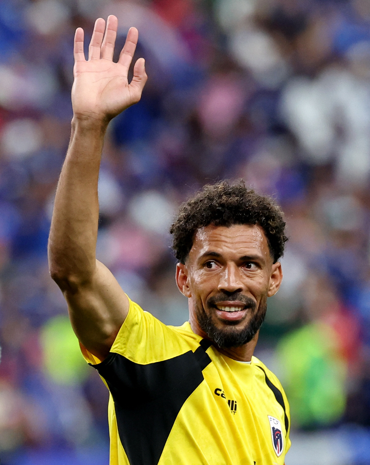 Soccer Football - FIFA World Cup 2026 - Group H - Cape Verde v Saudi Arabia - Houston Stadium, Houston, Texas, U.S. - June 26, 2026 Cape Verde's Vozinha celebrates after the match as they qualify for the knockout stages of the World Cup IMAGN IMAGES via Reuters/Troy Taormina