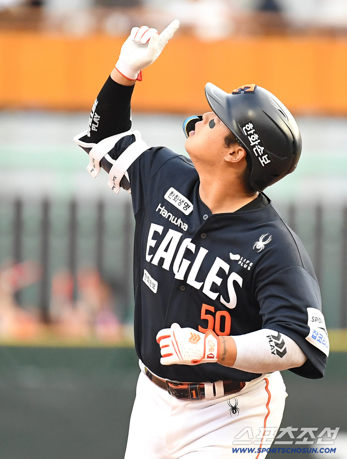 27일 인천 SSG랜더스필드에서 열린 SSG와 한화의 경기. 5회 한화 강백호가 SSG 타케다를 상대로 투런 홈런을 날렸다. 그라운드를 돌고 있는 강백호. 인천=송정헌 기자 songs@sportschosun.com/2026.06.27/
