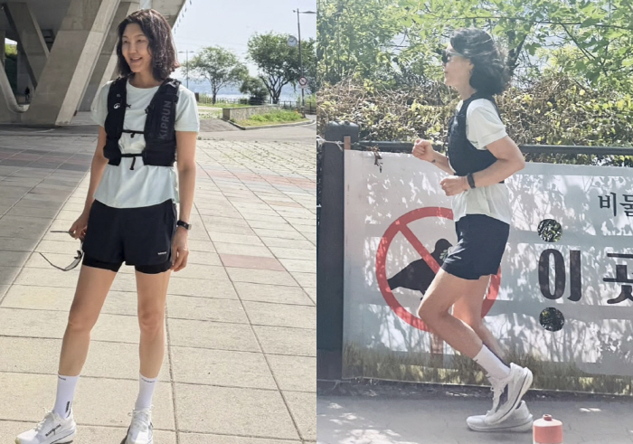 한혜연, 44kg 뼈말라 되고 양손에 잡힐 듯 허리...'요요 없는' 운동 일상