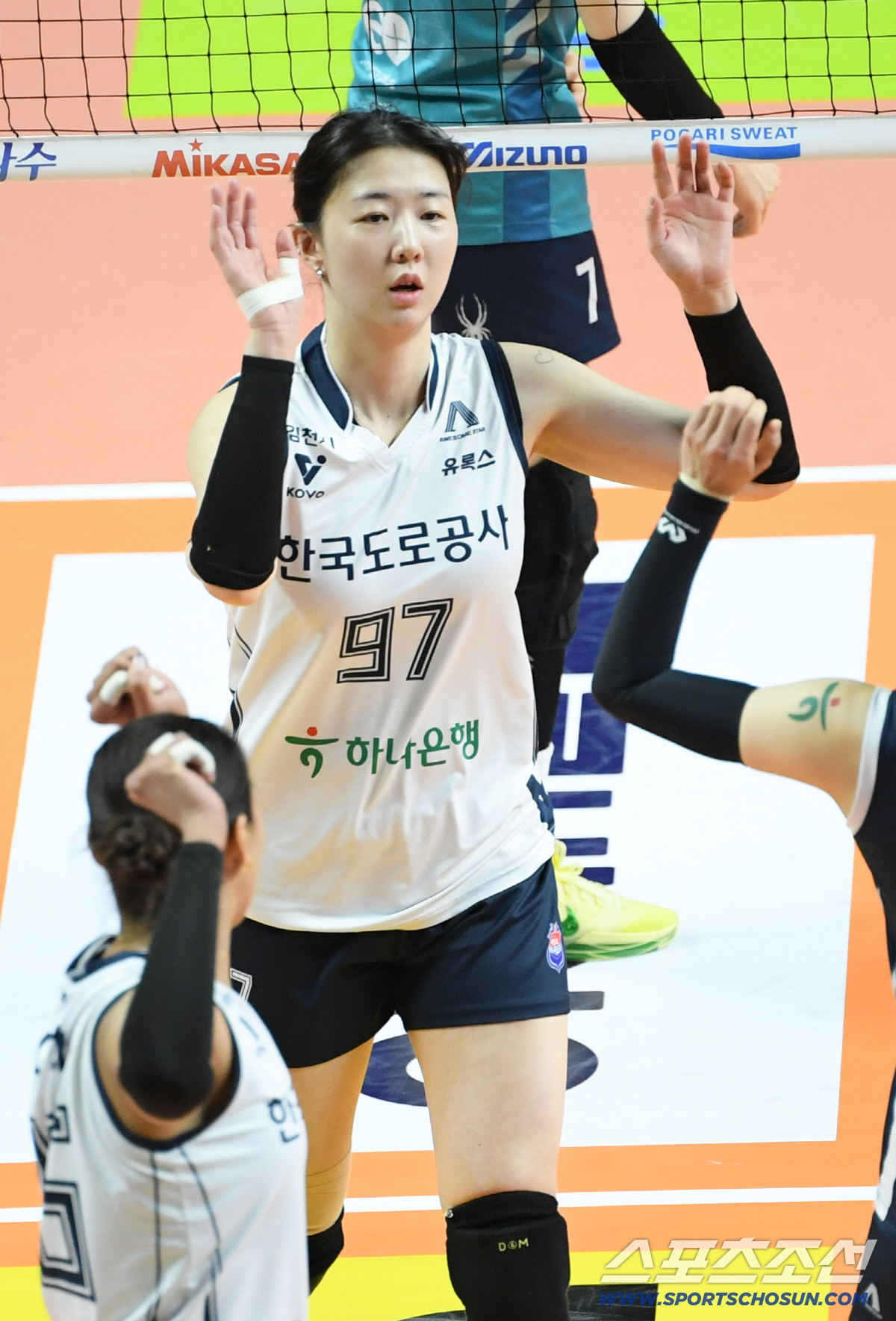 5일 장충체육관에서 열린 V리그 챔피언결정전 GS칼텍스와 도로공사의 경기. 도로공사 강소휘가 득점 후 환호하고 있다. 장충=박재만 기자 pjm@sportschosun.com/2026.04.05/