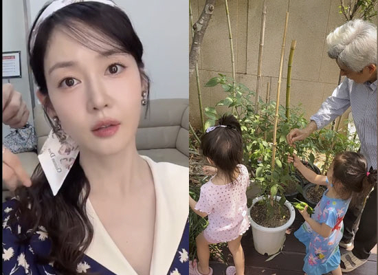 성유리, 쌍둥이 딸♥교수 출신 백발 父와 보내는 '행복한 주말' 일상