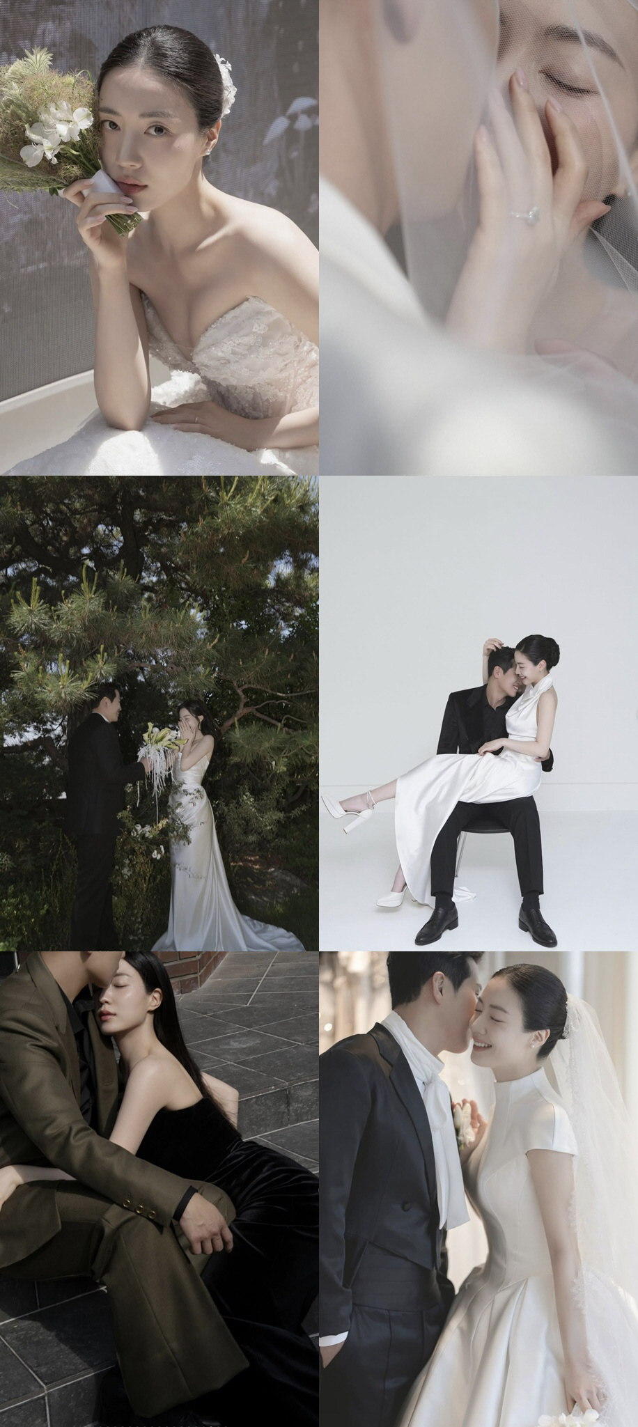"결혼합니다" 류화영, ♥예비신랑과 입맞춤..다이아 반지 공개한 웨딩화보