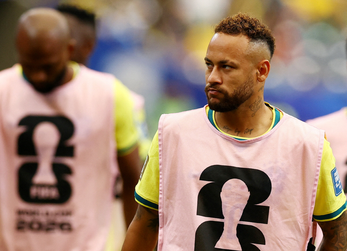 Soccer Football - FIFA World Cup 2026 - Round of 32 - Brazil v Japan - Houston Stadium, Houston, Texas, U.S. - June 29, 2026 Substitute Brazil's Neymar Jr. at halftime REUTERS/Phil Noble TPX IMAGES OF THE DAY