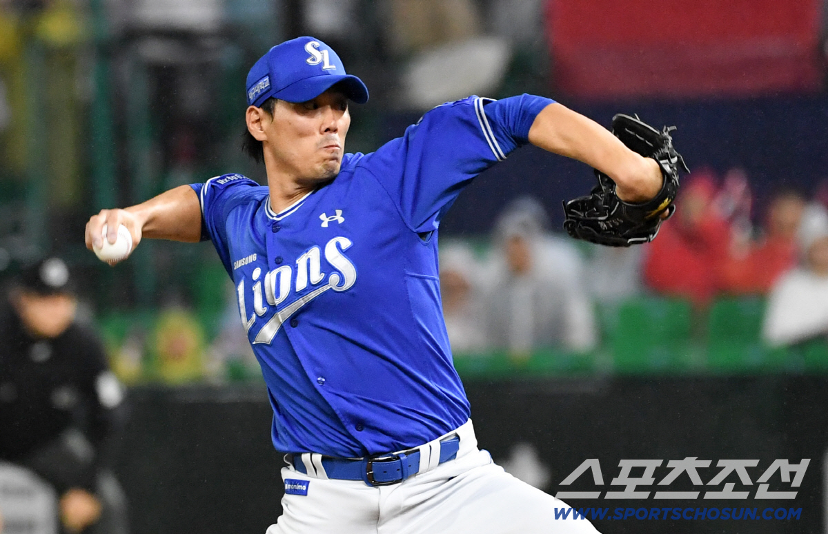 27일 인천SSG랜더스필드에서 열린 SSG와 삼성의 경기. 삼성 김재윤이 역투하고 있다. 인천=박재만 기자 pjm@sportschosun.com/2026.05.27/