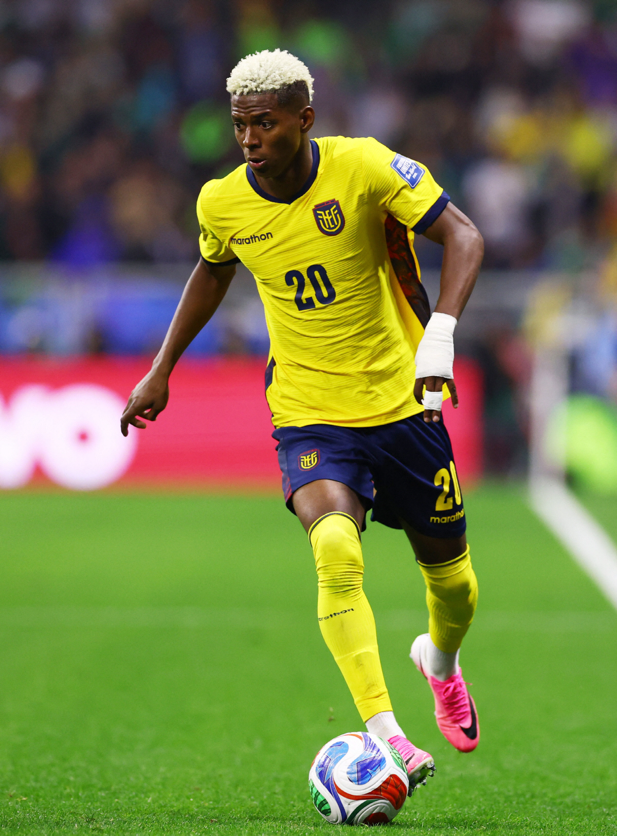Soccer Football - FIFA World Cup 2026 - Round of 32 - Mexico v Ecuador - Estadio Azteca, Mexico City, Mexico - June 30, 2026 Ecuador's Nilson Angulo in action REUTERS/Raquel Cunha