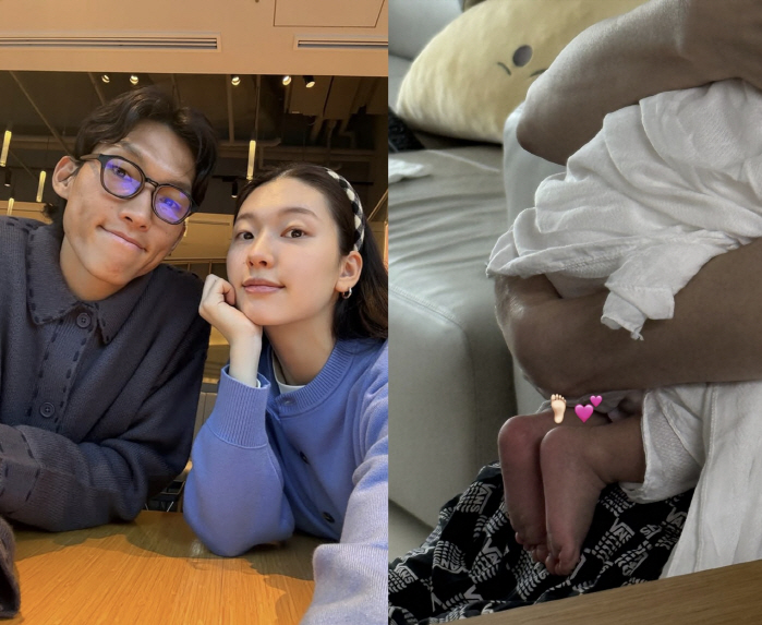 Kim Jin-kyung, who gave birth alone, is moved by first meeting between Kim Seung-gyu and their daughter after the World Cup... a touching two-shot