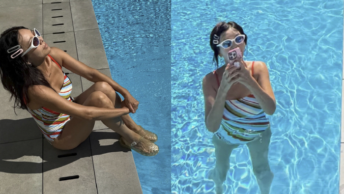 Hwang Shin-hye stuns in the same swimsuit as her 27-year-old model daughter, showing a slim silhouette that is hard to believe at 63