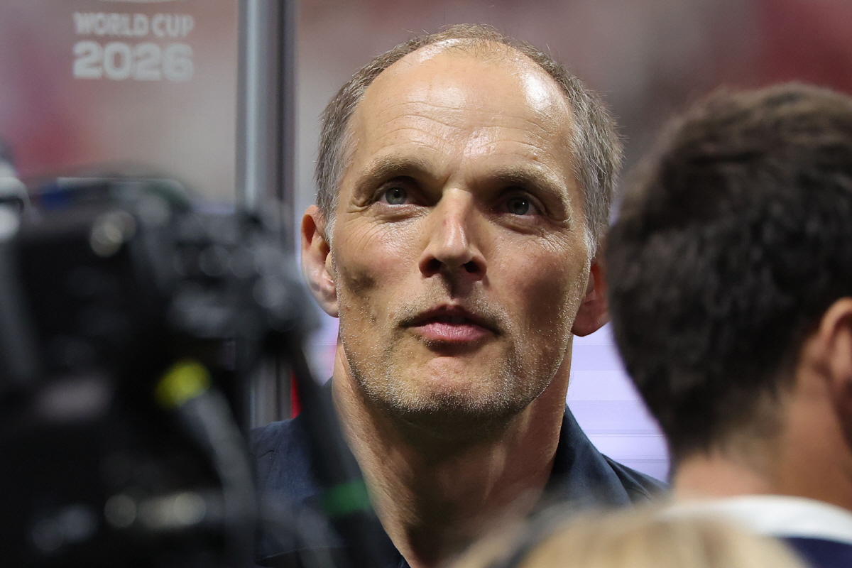 epa13078596 England's head coach Thomas Tuchel after the FIFA World Cup 2026 Round of 32 match England against Democratic Republic of Congo, in Atlanta, USA, 01 July 2026. EPA/CRISTOBAL HERRERA-ULASHKEVICH