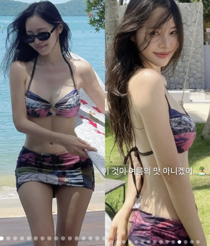 '♥박성광 이혼설 해명' 이솔이, 해외서 비키니 노출..잘록 허리+애플힙