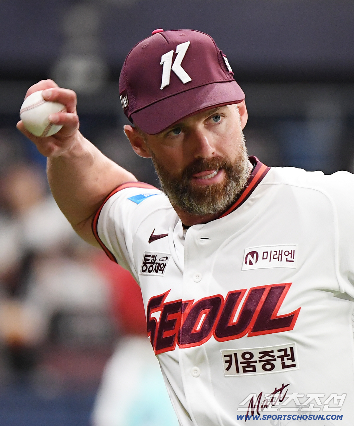 5일 서울 고척스카이돔에서 열린 두산 베어스와 키움 히어로즈의 경기. NC에서 키움으로 이적한 맷 데이비슨이 경기를 준비하고 있다. 고척=정재근 기자 cjg@sportschosun.com/2026.7.5/