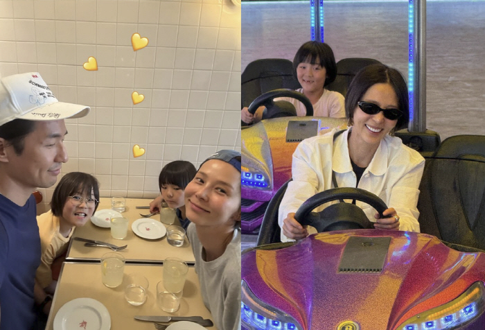 Kim Na-young and MY Q Travel to Paris with Their Two Sons After Registering Their Marriage... The Bright Smiles of a Look-Alike Family
