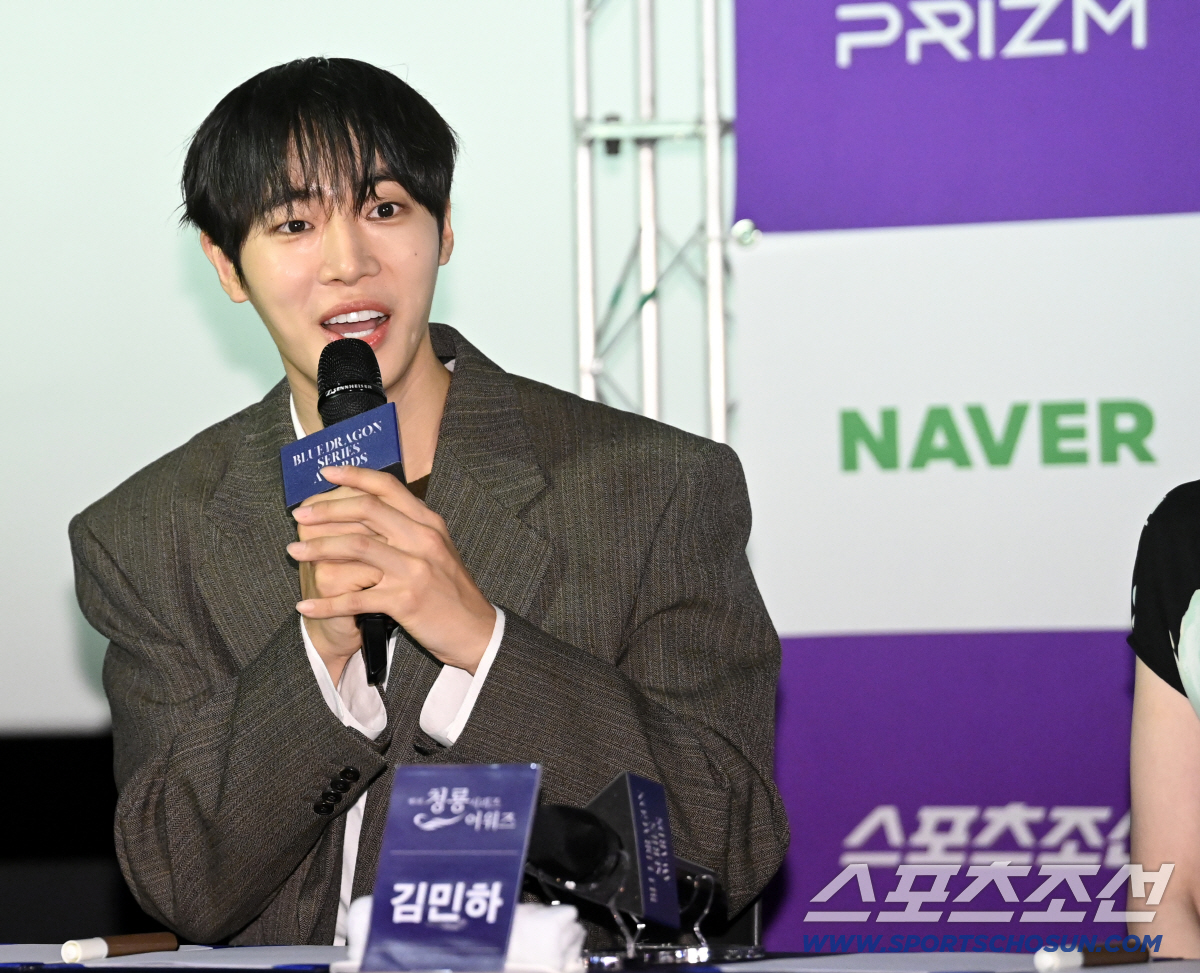7일 용산CGV에서 열린 제5회 청룡시리즈어워즈(Blue Dragon Series Awards) 핸드프린팅. 추영우가 질문에 답하고 있다. 용산=허상욱 기자 wook@sportschosun.com/2026.07.07/