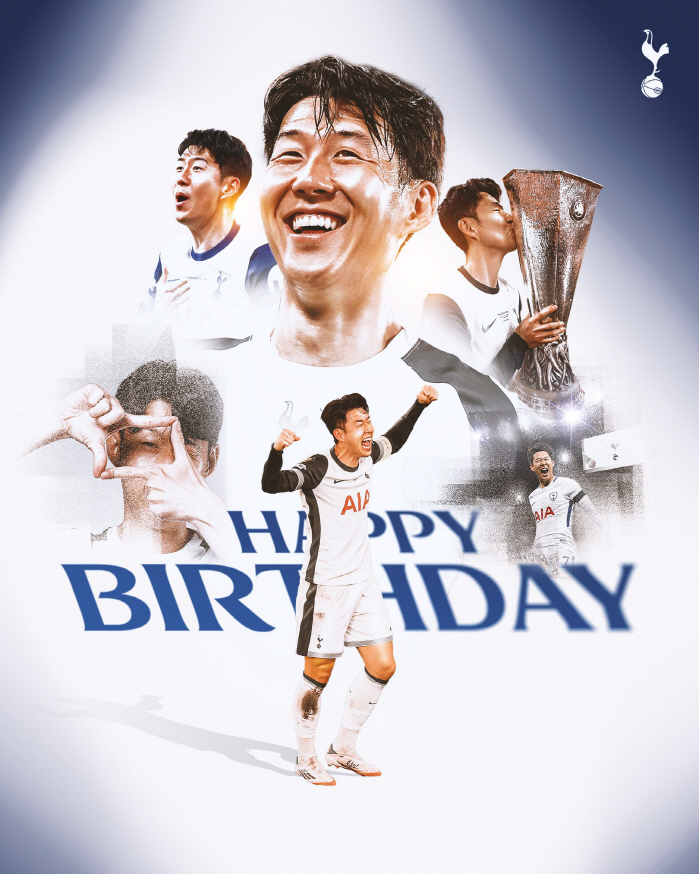 [오피셜]"손흥민 생일 축하해!" 레전드 잊지 않은 토트넘…"GOAT" 헌정 영상까지 만들었다
