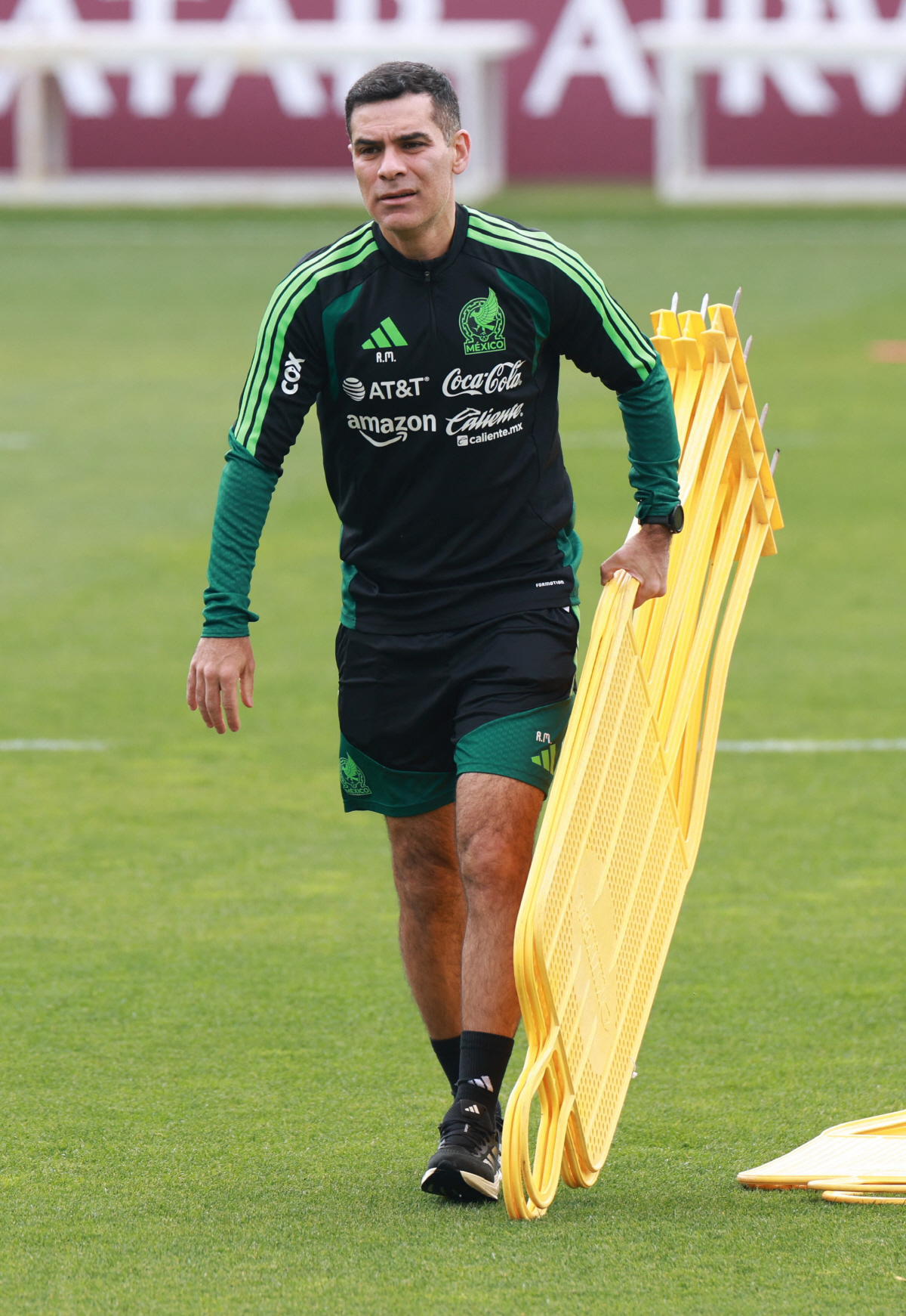 Soccer Football - FIFA World Cup 2026 - Mexico Training - Centro de Alto Rendimiento, Mexico City, Mexico - June 6, 2026 Mexico assistant coach Rafael Marquez during training REUTERS/Henry Romero