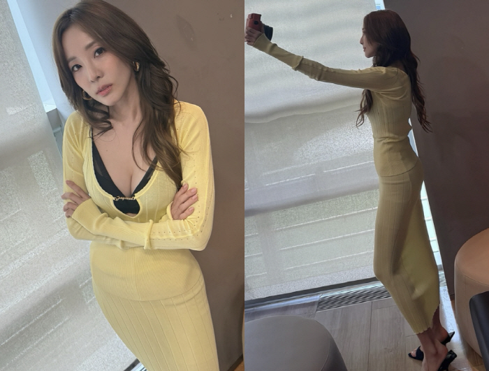'I Can't Believe She Weighs 38kg'... Sandara Park Shows Off Unexpected Curves in a Yellow Dress