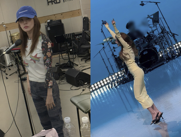 "38kg이라니 믿기지 않아"…산다라박, 노란 원피스 뚫고 나온 반전 볼륨감