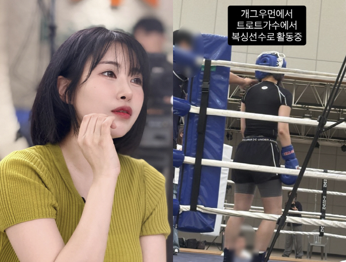이세영, 가슴필러 부작용 토로하더니 상상 못할 근황 '헤드기어 끼고 사각 링'