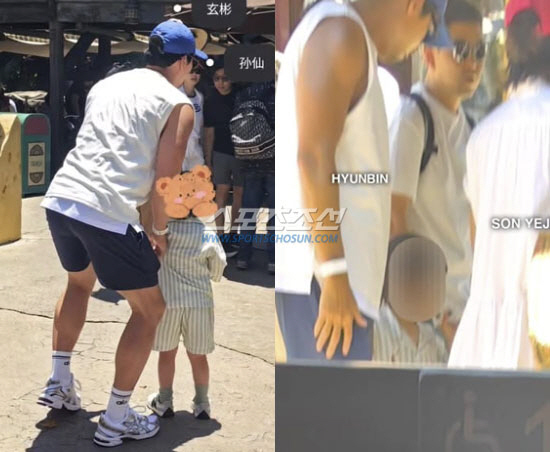 'Hyun Bin Never Let Go of His Son's Hand' ... Family Trip to Disneyland in the U.S. Caught on Camera with Son Ye-jin