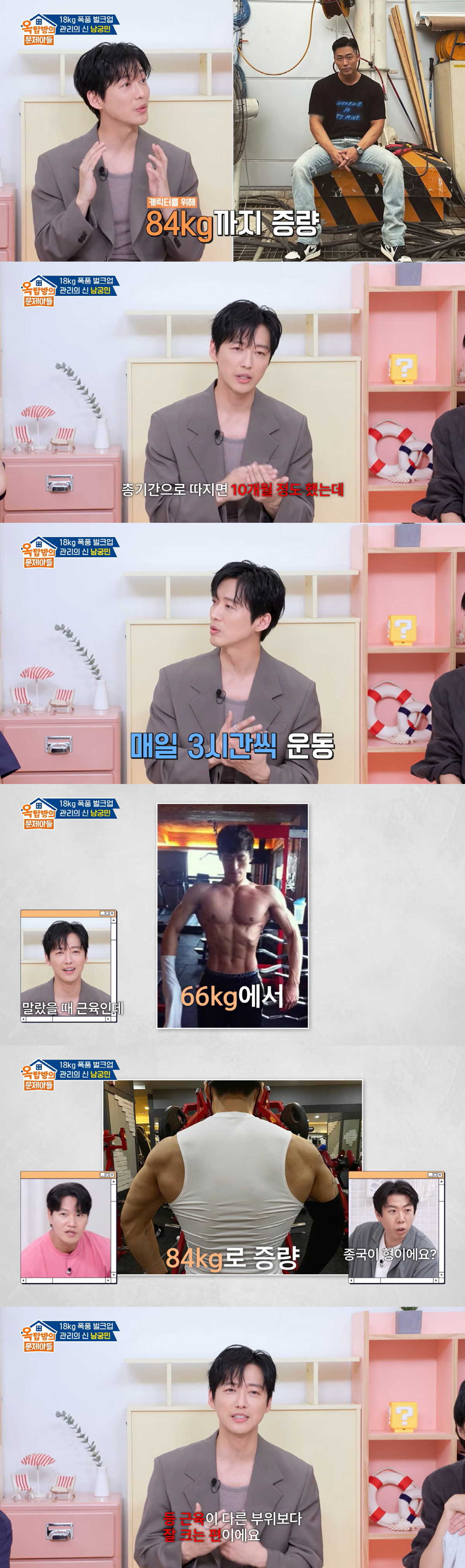 Namkoong Min Goes from 66 kg to 84 kg in Bulk-Up Transformation, Showing Off 'Hulk' Back Muscles... Even Kim Jong-kook Approves ('Problem Child in