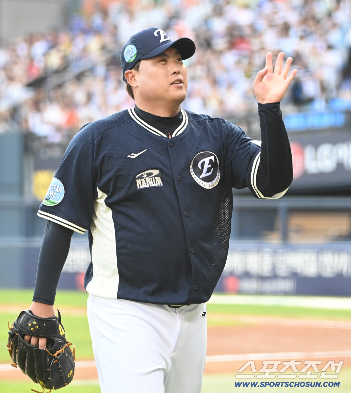 11일 잠실야구장에서 열린 2026 KBO 올스타전. 류현진이 투구를 마친 후 더그아웃으로 향하고 있다. 잠실=허상욱 기자 wook@sportschosun.com/2026.07.11/