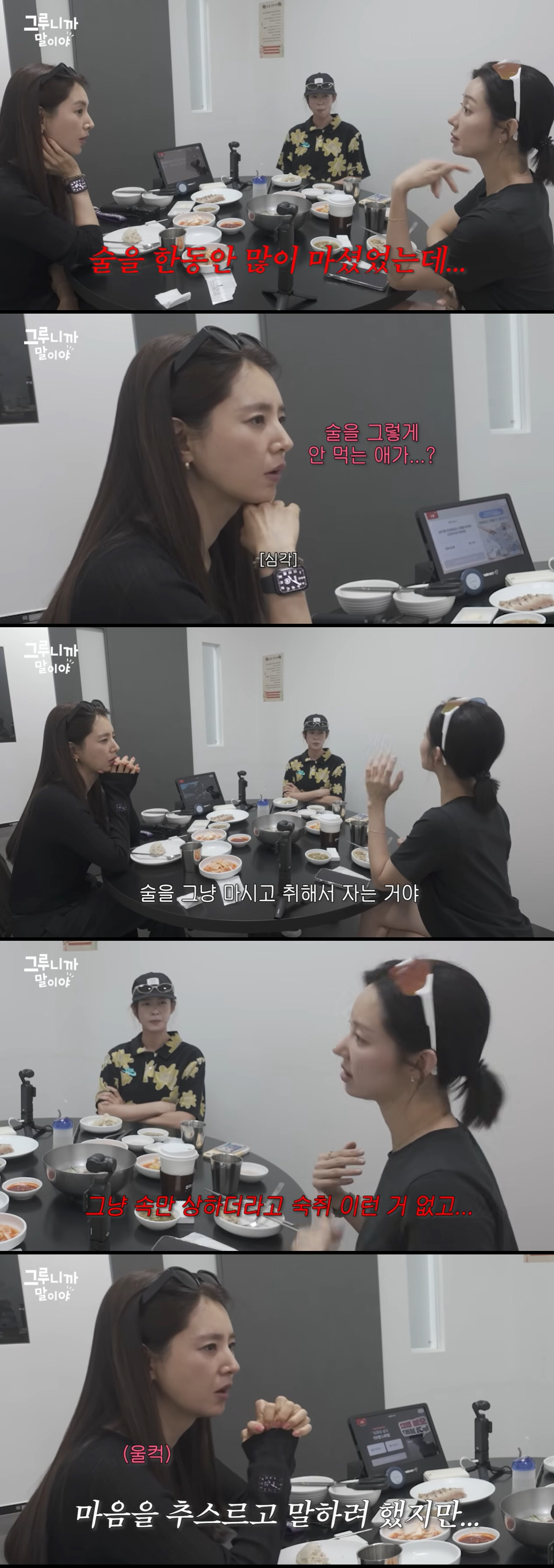 '싱글맘' 한그루 "6개월간 매일 소주 1병씩 마셔, 힘들었던 시기"…한채아도 눈물