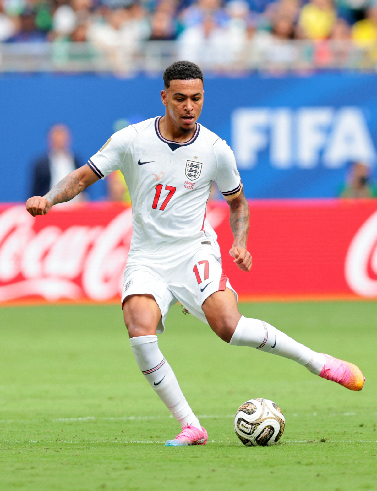Soccer Football - FIFA World Cup 2026 - Bronze Final - France v England - Miami Stadium, Miami Gardens, Florida, U.S. - July 18, 2026 England's Morgan Rogers in action IMAGN IMAGES via Reuters/Sam Navarro