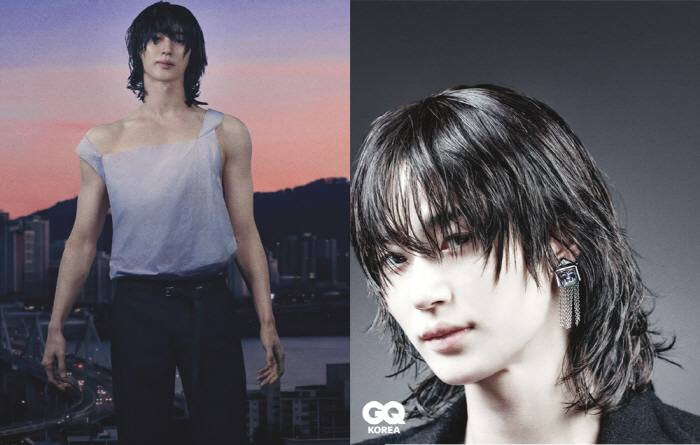 Is That Byeon Woo-seok? Long Hair, Off-the-Shoulder Style... Defined Muscles on Display in a 187cm Model Frame