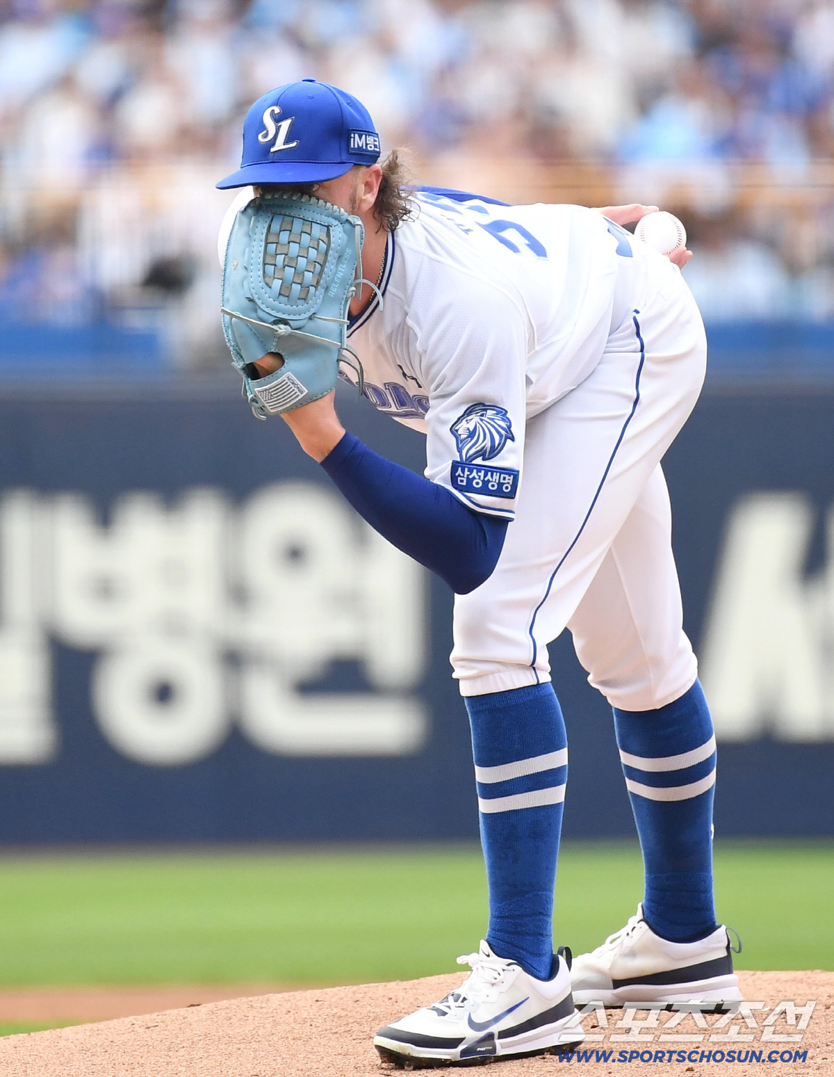 18일 대구 삼성라이온즈파크에서 열린 삼성과 롯데의 경기. 투구를 준비하는 삼성 페덱. 대구=송정헌 기자 songs@sportschosun.com/2026.07.18/