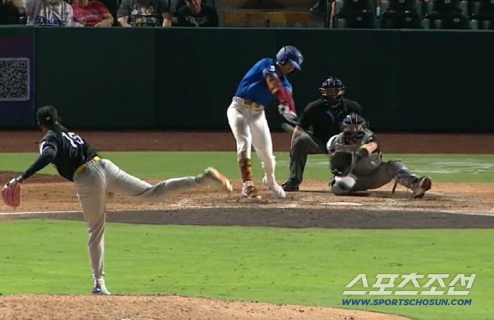 오클라호마시티의 김혜성이 8회말 2타점 2루타를 쳤다. Milb.com 중계화면 캡쳐