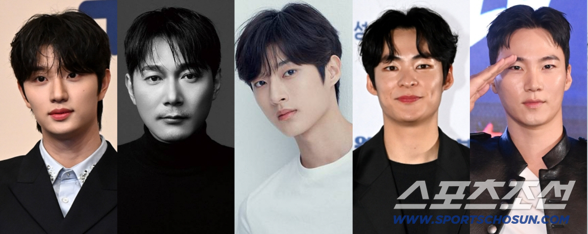 Kim Jae-won, Jinwook Kim, Baek Sun-ho, Song Geon-hee, and Lee Hong-nae, from left. Photo = Sportschosun DB, Timhoff, C-JeS Studios
