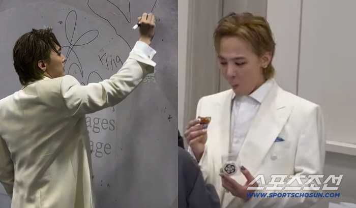 G-Dragon Turns into 'Kwon Ji-yong' After UNESCO Speech, Takes a Bite of K-Dessert Walnut Pastry