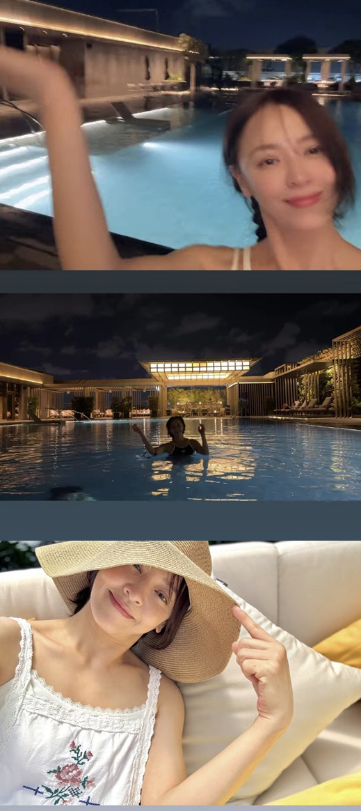 Kang Sung-yeon, remarried, enjoys a swimming date with her husband, doctor Jang Min-wook... "A romantic moment I will never forget"