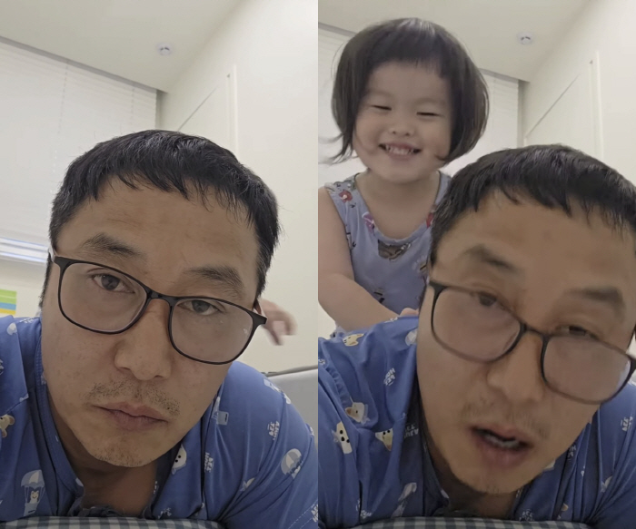 'Is That Kim Byung-man?' Gaunt and Clearly Exhausted... Late-Blooming Fatherhood in His 50s