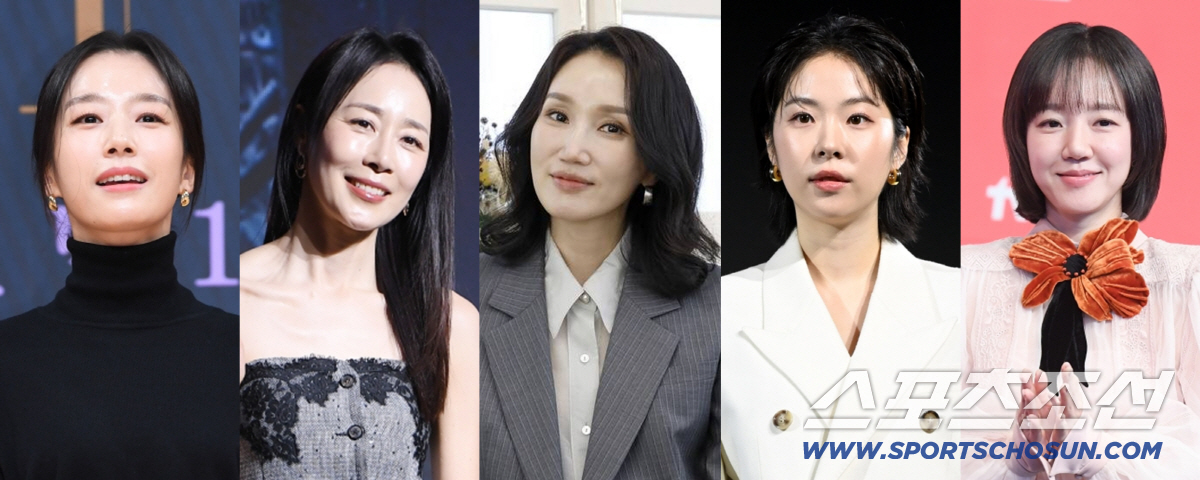 곽선영, 문정희, 박보경, 서은수, 임수정(왼쪽부터). 사진=스포츠조선DB, 엘줄라이엔터테인먼트