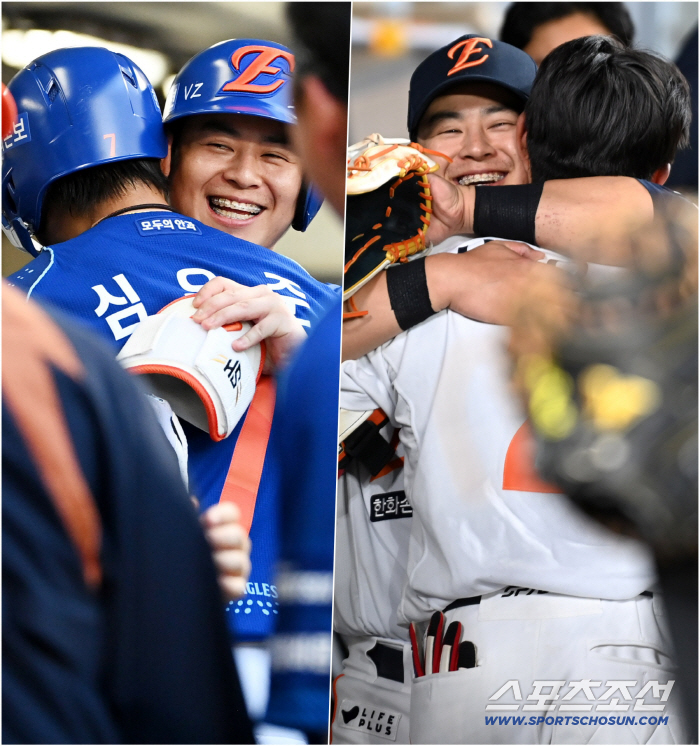 '부상 딛고 웃었다' 노시환은 또 달려갔다…그때처럼, 심우준 홈런엔 언제나 그가 있었다