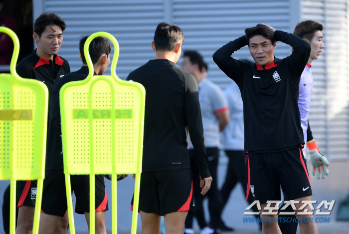 [포토] 박진섭 훈련도 즐거워