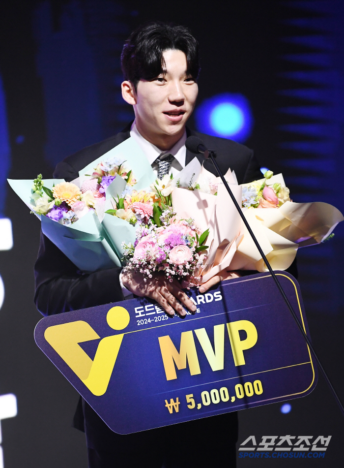 [포토] 허수봉, 남자부 MVP 수상