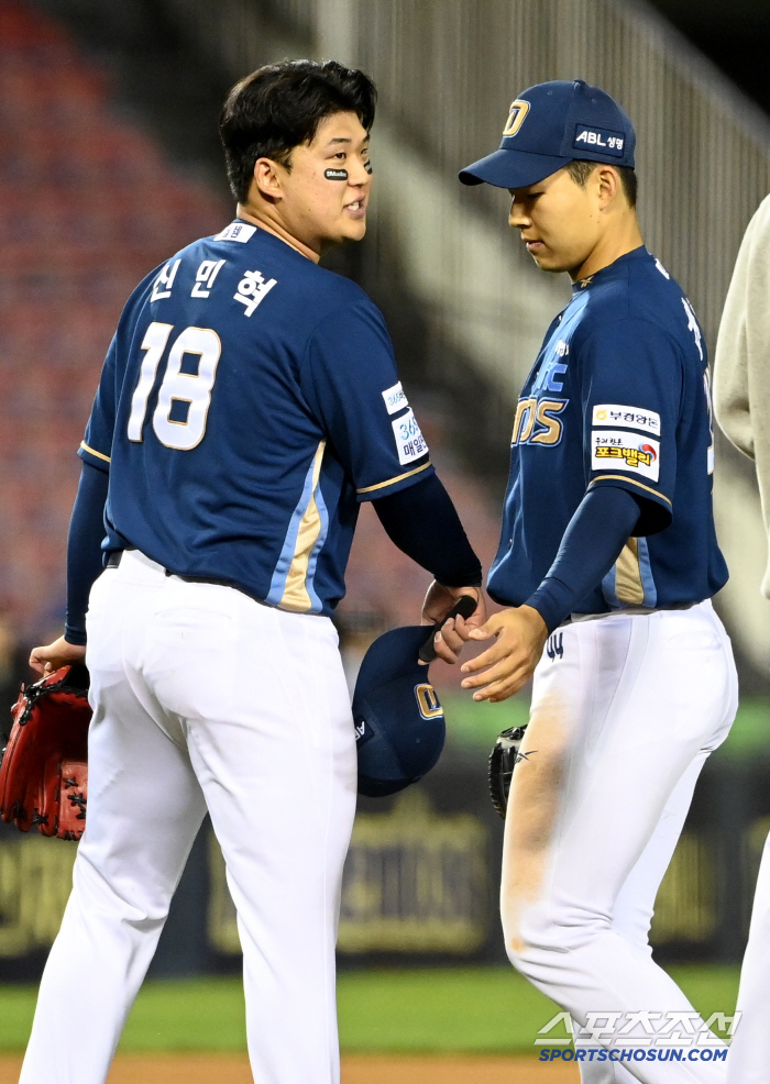 [포토] 신민혁, 뒤를 부탁해!