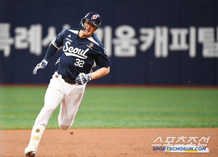[포토] 김재환, 2타점 3루타