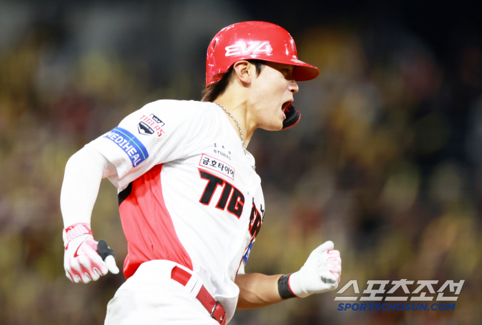 [포토] 김도영 대타 성공 후 포효
