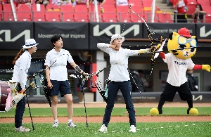 양궁국가대표 강채영-안산-임시현, 광주 챔필에서 특별 훈련