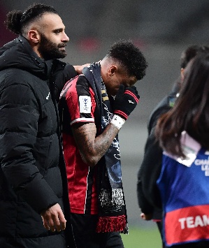 린가드, 아쉬운 작별에 눈물