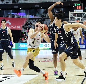 박지훈, 빠르게 골밑 돌파 시도