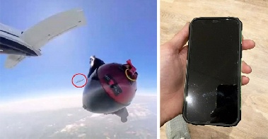 4000m 고도서 떨어진 스마트폰 '멀쩡'…고장 났던 버튼도 정상 작동