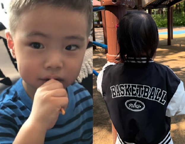 '이병헌♥' 이민정 16개월 딸, 농구하는 오빠 응원..치명적 '심쿵 뒤태'