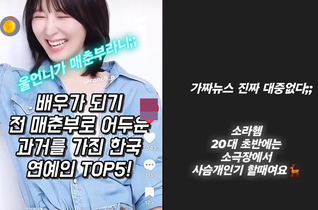 “인기 코미디언 과거가 매춘부라니”..황정혜 “가짜뉴스” 분노