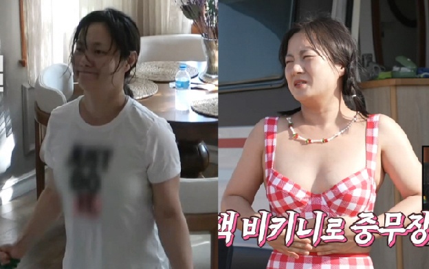 박나래, '48kg' 찍고 납작배 비키니 몸매..'14kg 감량' 후 “운동 안하면 불안”