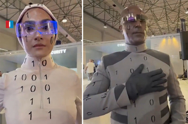 “휴머노이드 로봇이라고 하기엔..” 알고 보니 사람이 분장, 조롱 확산